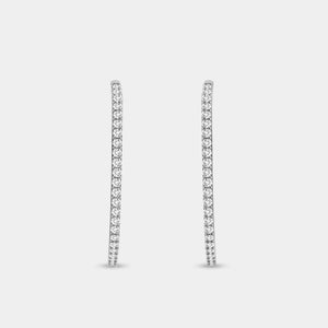 Gilded 1 Carat Lab-Grown Diamond Prong-Set Delicate Oval Hoops