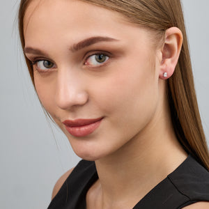 Gilded 1/2 Carat Lab-Grown Diamond Emerald-Cut Classic Solitaire Studs