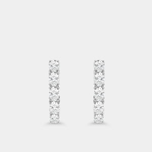 Gilded 2 Carat Lab-Grown Diamond Oval-Shaped Hoops