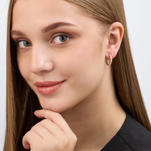 Gilded 1 Carat Lab-Grown Diamond Emerald-Cut Hoops