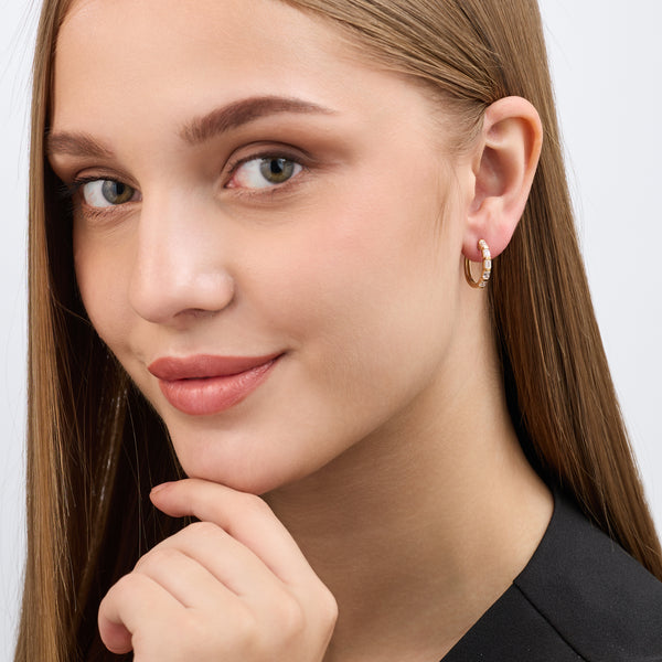 Gilded 1 Carat Lab-Grown Diamond Emerald-Cut Hoops