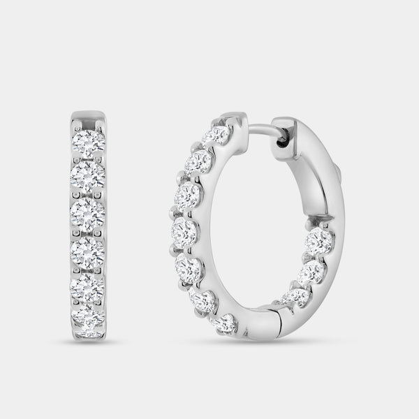 2 Carat Lab-Grown Diamond Round-Shaped Inside-Out Hoops — GILDED New York