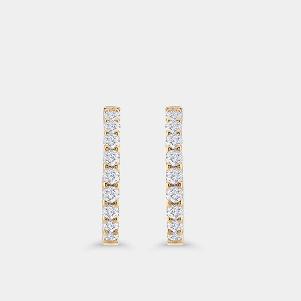 3 Carat Lab-Grown Diamond Round-Shaped Inside-Out Hoops — GILDED New York