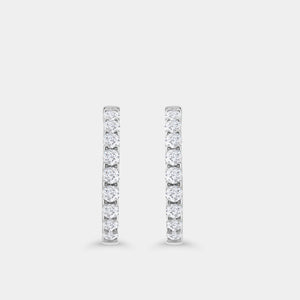 Gilded 3 Carat Lab-Grown Diamond Round-Shaped Inside-Out Hoops