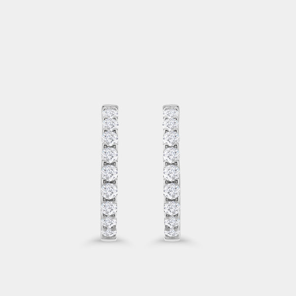 3 Carat Lab-Grown Diamond Round-Shaped Inside-Out Hoops — GILDED New York