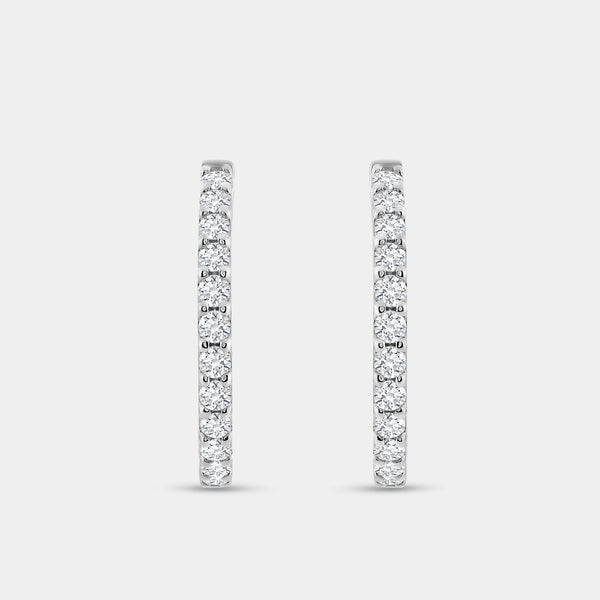 4 Carat Lab-Grown Diamond Round-Shaped Inside-Out Hoops — GILDED New York