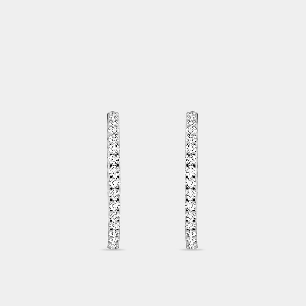 Gilded 6 Carat Lab-Grown Diamond Round-Shaped Inside-Out Hoops