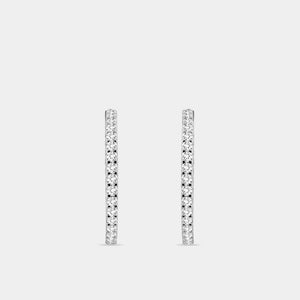 Gilded 6 Carat Lab-Grown Diamond Round-Shaped Inside-Out Hoops