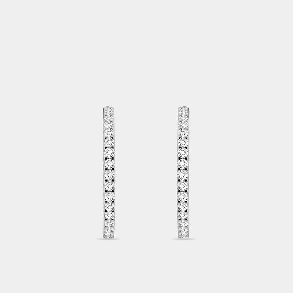 6 Carat Lab-Grown Diamond Round-Shaped Inside-Out Hoops — GILDED New York