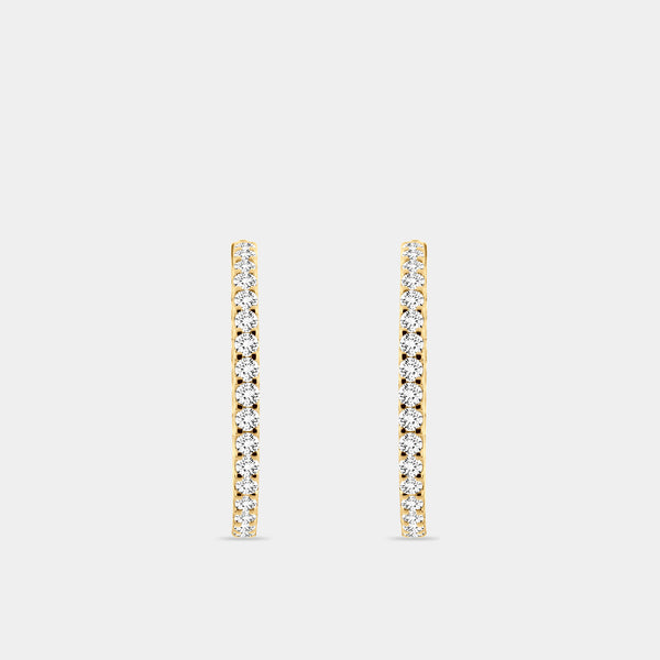 6 Carat Lab-Grown Diamond Round-Shaped Inside-Out Hoops — GILDED New York