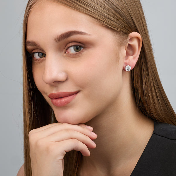 5 Carat Lab-Grown Diamond Round-Shaped Classic Solitaire Studs — GILDED New York