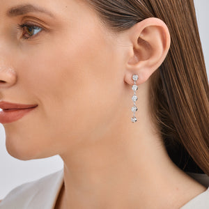 Gilded 2 Carat Lab-Grown Diamond Bezel-Set Drop Earrings