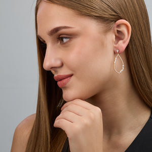 Gilded 2 and 1/4 Carat Lab-Grown Diamond Pear-Shaped Dangle Earrings