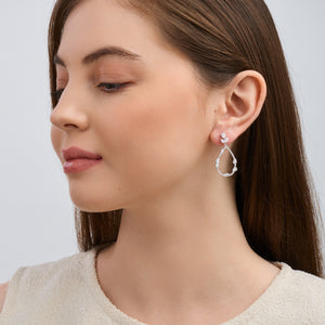 Gilded 2 and 1/2 Carat Lab-Grown Diamond Pear-Shaped Fancy Dangle Earrings