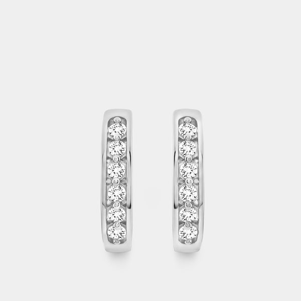Gilded 1/4 Carat Lab-Grown Diamond Cute Channel-Set Huggie Hoops