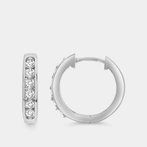 Gilded 1/4 Carat Lab-Grown Diamond Cute Channel-Set Huggie Hoops