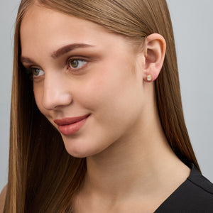 Gilded 1 Carat Lab-Grown Diamond Emerald-Cut, Bezel-Set Solitaire Studs