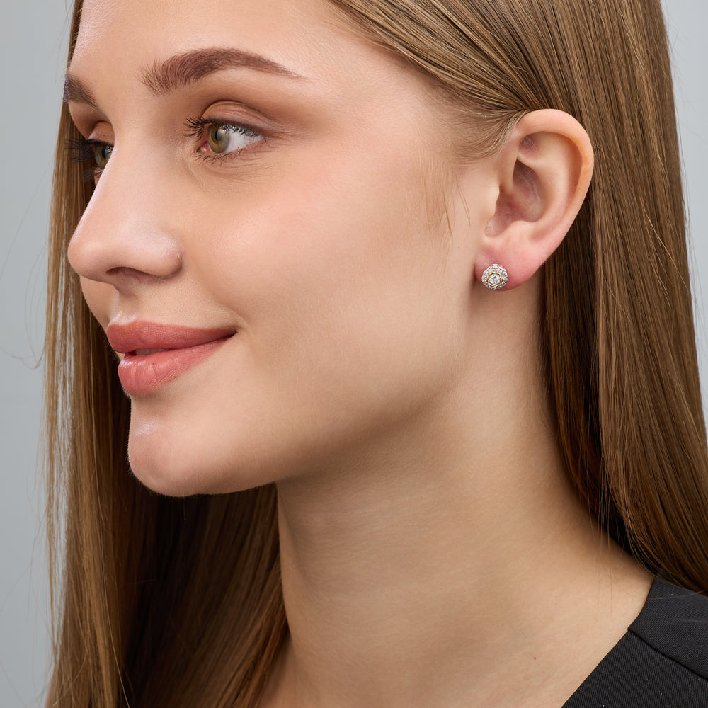 Gilded 1/2 Carat Lab-Grown Diamond Round-Shaped Stud Plus