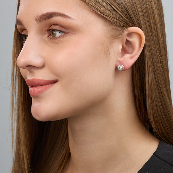 Gilded 1/2 Carat Lab-Grown Diamond Round-Shaped Stud Plus