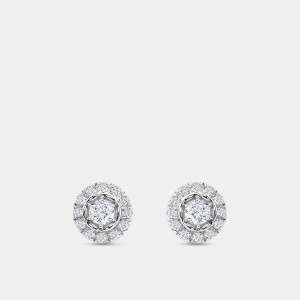 Gilded 1/2 Carat Lab-Grown Diamond Round-Shaped Stud Plus