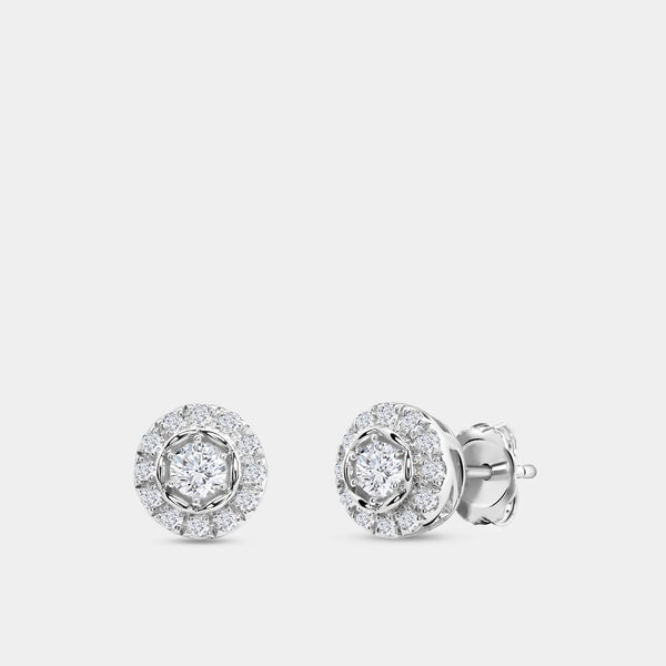 Gilded 1/2 Carat Lab-Grown Diamond Round-Shaped Stud Plus