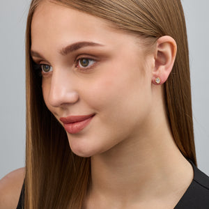 Gilded 3/4 Carat Lab-Grown Diamond Oval-Shaped, Bezel-Set Solitaire Studs