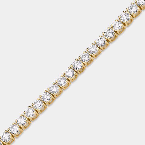 4 Carat Lab-Grown Diamond Round-Shaped Classic Tennis Bracelet — GILDED New York