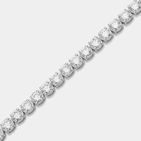 Gilded 10 Carat Lab-Grown Diamond Round-Shaped Classic Tennis Bracelet