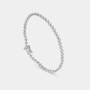 Gilded 2 Carat Lab-Grown Diamond Fashion Bracelet with a Lace-Inspired Center in an Illusion-Plate Setting