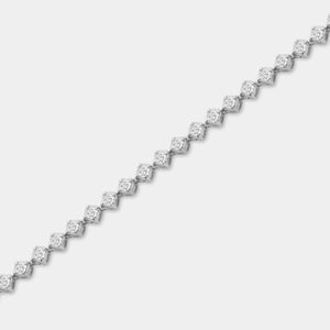 Gilded 2 Carat Lab-Grown Diamond Fashion Bracelet with a Lace-Inspired Center in an Illusion-Plate Setting