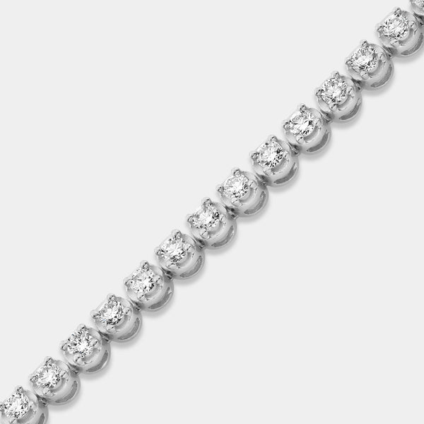 2 Carat Lab-Grown Diamond Round-Shaped Line Bracelet in a Cup Setting — GILDED New York