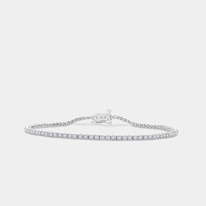 Gilded 1 Carat Lab-Grown Diamond Round-Shaped Classic Tennis Bracelet