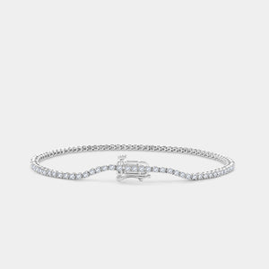 Gilded 1 Carat Lab-Grown Diamond Round-Shaped Classic Tennis Bracelet