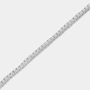 Gilded 1 Carat Lab-Grown Diamond Round-Shaped Classic Tennis Bracelet