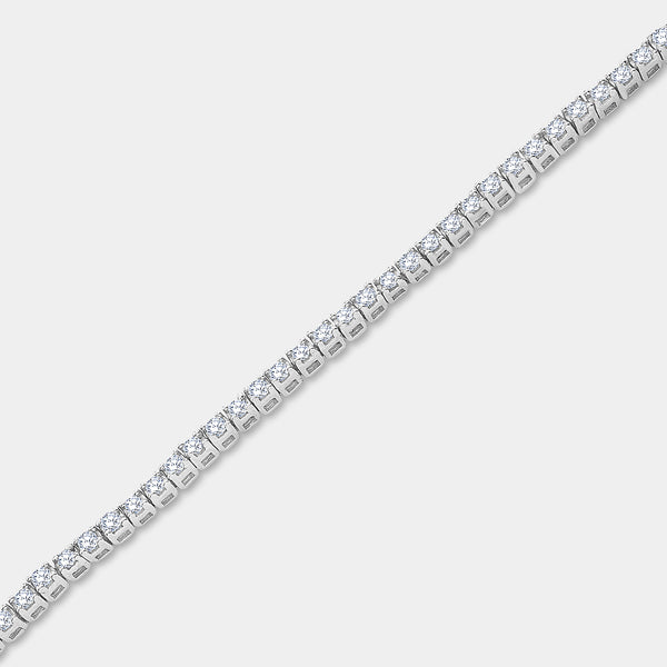 Gilded 1 Carat Lab-Grown Diamond Round-Shaped Classic Tennis Bracelet