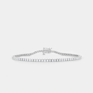 Gilded 2 Carat Lab-Grown Diamond Round-Shaped Classic Tennis Bracelet