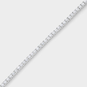 Gilded 2 Carat Lab-Grown Diamond Round-Shaped Classic Tennis Bracelet