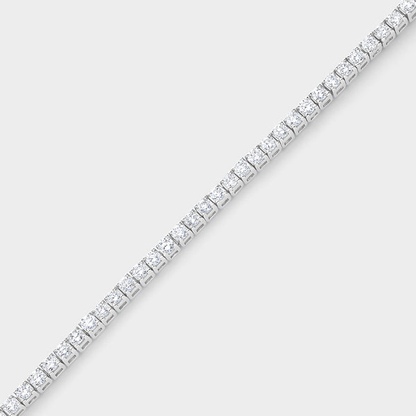 Gilded 2 Carat Lab-Grown Diamond Round-Shaped Classic Tennis Bracelet