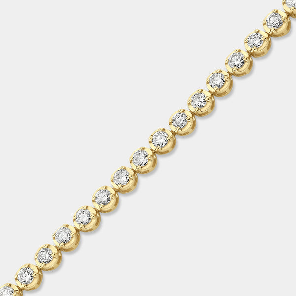 3 Carat Lab-Grown Diamond Round-Shaped Line Bracelet in a Cup Setting — GILDED New York