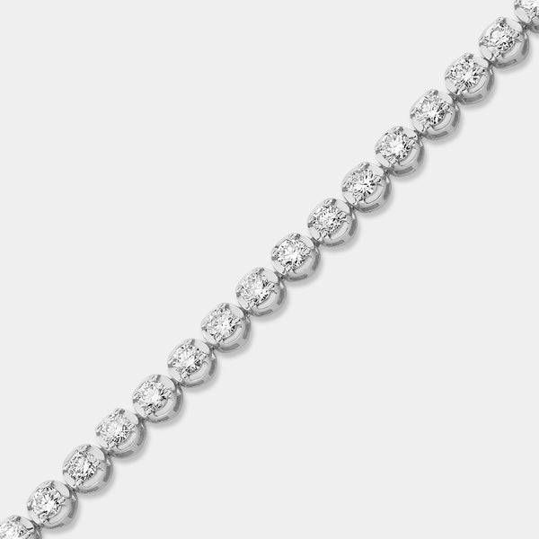 3 Carat Lab-Grown Diamond Round-Shaped Line Bracelet in a Cup Setting — GILDED New York