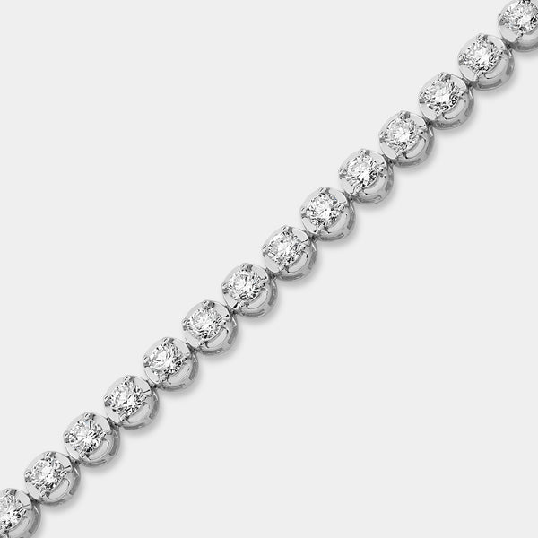 5 Carat Lab-Grown Diamond Round-Shaped Line Bracelet in a Cup Setting — GILDED New York