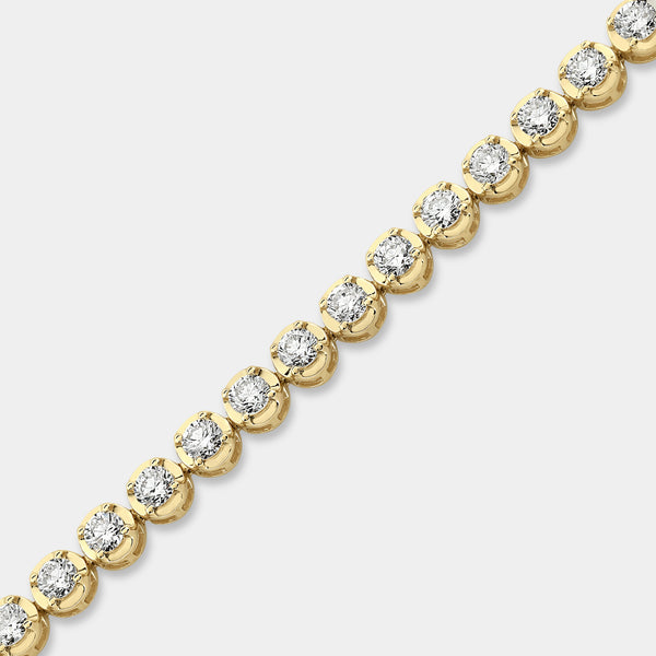 5 Carat Lab-Grown Diamond Round-Shaped Line Bracelet in a Cup Setting — GILDED New York