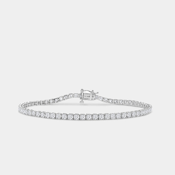 3 Carat Lab-Grown Diamond Round-Shaped Classic Tennis Bracelet — GILDED New York