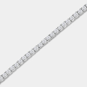 Gilded 3 Carat Lab-Grown Diamond Round-Shaped Classic Tennis Bracelet