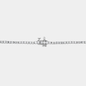 Gilded 4 Carat Lab-Grown Diamond Round-Shaped Straight Line Tennis Necklace