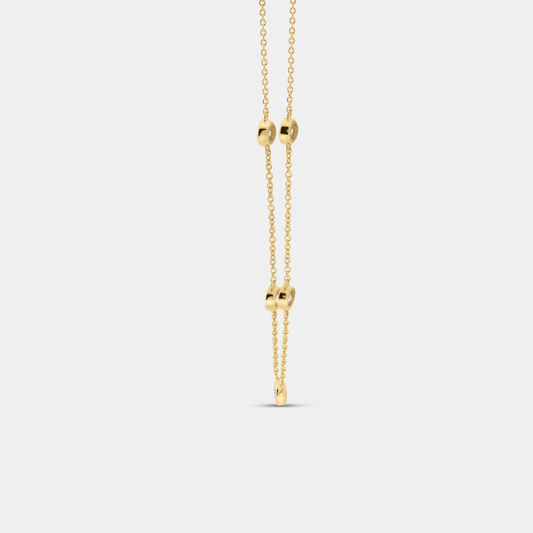 1 Carat Lab-Grown Diamond Round Bezel-Set Diamonds-By-The-Yard Necklace — GILDED New York