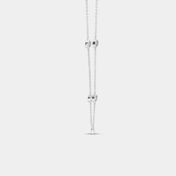 1 Carat Lab-Grown Diamond Round Bezel-Set Diamonds-By-The-Yard Necklace — GILDED New York