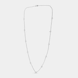 Gilded 1/2 Carat Lab-Grown Diamond Fancy Bezel-Set Diamonds-By-The-Yard Necklace