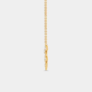 Gilded 3/4 Carat Lab-Grown Diamond Bezel-Set Cluster Necklace