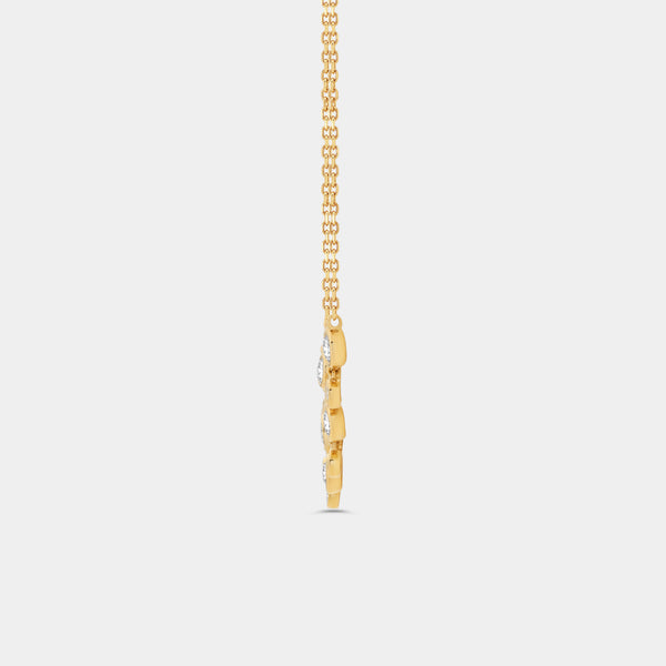 3/4 Carat Lab-Grown Diamond Bezel-Set Cluster Necklace — GILDED New York
